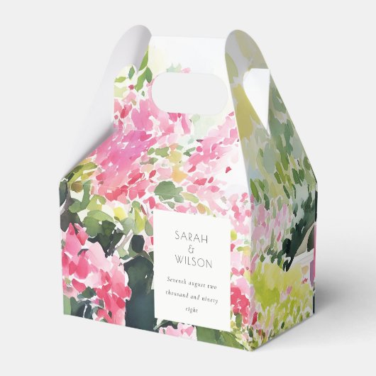 ボホピンクグリーン熱帯ブーゲンビリア結婚ズ フェイバーボックス (裏面サイド)