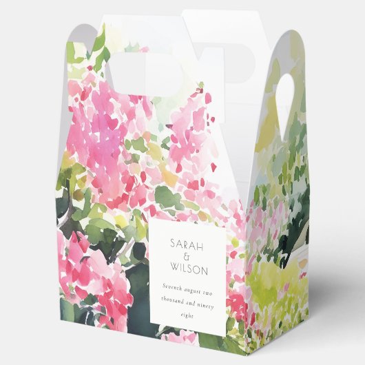 ボホピンクグリーン熱帯ブーゲンビリア結婚ズ フェイバーボックス (オープン)