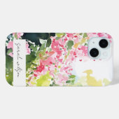 ボホピンクグリーン熱帯水色ブーゲンビリア Case-Mate iPhoneケース (裏面 (横))