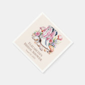 ボホピンクコースト女性のカーボーイブーツブライダルシャワー スタンダードカクテルナプキン (角)