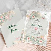 ボホピンクセージグリーンクラウンク王室のンセアニラ 招待状