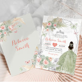 ボホピンクセージグリーンフローラ幾何学模様15アニョス 招待状