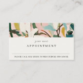 ボホピンクティール(緑がかった色)グリーン絵を描フローラアポンティ 名刺 (正面)