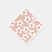 ボホピンクデイジー誕生日 スタンダードカクテルナプキン (角)