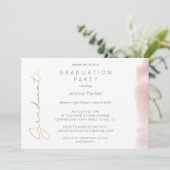 ボホピンクドリームキャッチャー写真卒業パーティー 招待状 (スタンド正面)