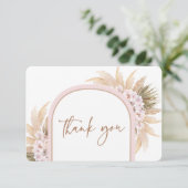 ボホピンクパンパスグラスサンキューカード サンキューカード (スタンド正面)