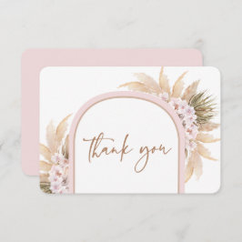 ボホピンクパンパスグラスサンキューカード サンキューカード