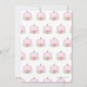 ボホピンクパンプキン秋1st誕生日ガールフォト 招待状 (裏面)