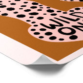 ボホピンクヒョウ野生ワンアートプリント ポスター (角)