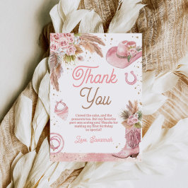 ボホピンクファースト・ロデオ1歳 サンキューカード