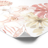 ボホピンクフローラアナンド結婚カラジのウェルカムサイン ポスター (角)