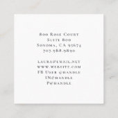 ボホピンクフローライベントプランナー名刺 スクエア名刺 (裏面)