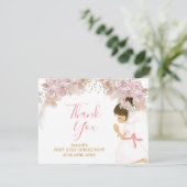 ボホピンクフローラガールファースト聖体十字架 サンキューカード (スタンド正面)