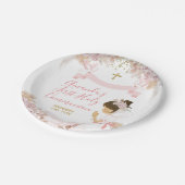 ボホピンクフローラガールファースト聖体十字架 ペーパープレート (アングル)