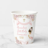 ボホピンクフローラガールファースト聖体十字架 紙コップ (裏面)