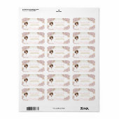 ボホピンクフローラガールファースト聖餐式アドレス ラベル (フルシート)