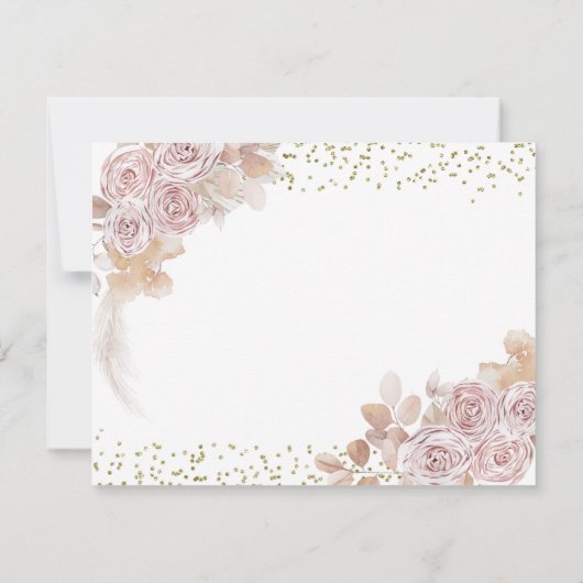 ボホピンクフローラガールファースト聖餐式 サンキューカード (裏面)