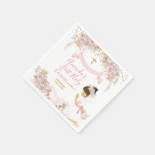 ボホピンクフローラガールファースト聖餐式 スタンダードカクテルナプキン (角)