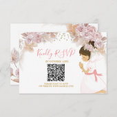 ボホピンクフローラガール1st聖域Rsvpカード サンキューカード (正面/裏面)