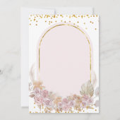 ボホピンクフローラサファリワイルドワンベビーシャワー 招待状 (裏面)