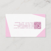 ボホピンクフローラシーストレス裁縫機テーラー 名刺 (裏面)