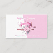 ボホピンクフローラシーストレス裁縫機テーラー 名刺 (正面)