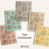 ボホピンクフローラスタンプカスタム引用文ジャーナル ノートブック