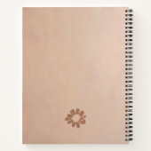 ボホピンクフローラスタンプカスタム引用文ジャーナル ノートブック (裏面)