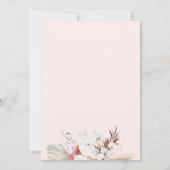 ボホピンクフローラパンパスグラスベイビーシャワーインビタティ 招待状 (裏面)