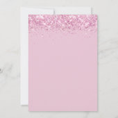 ボホピンクフローラベビーイン開花ガールベビーシャワー 招待状 (裏面)