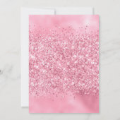 ボホピンクフローラベビーイン開花ガールベビーシャワー 招待状 (裏面)