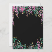 ボホピンクフローラベビーディアシャワー招待状 招待状 (裏面)