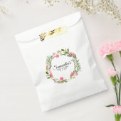 ボホピンクフローラリースベビーシャワー フェイバーバッグ (封をした状態)