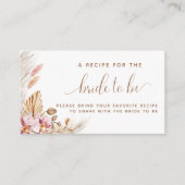 ボホピンクフローラ共有Aレシピ |ブライダルシャワー エンクロージャーカード (正面)