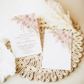 ボホピンクフローラ《キリスト教》洗礼式や命名式バプテスマ招待状 招待状