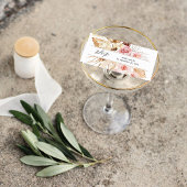 ボホピンクフローラ&パンパスグラス2SM食事RSVP エンクロージャーカード