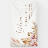 ボホピンクフローラ |ブライダルシャワーウェルカムバナー 横断幕 (縦)