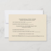 ボホピンクブルーイエローフラワー結婚ズ 出欠カード (裏面)