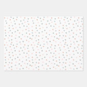 ボホピンクブルーグリーンドットベビーシャワー誕生日 ラッピングペーパーシート (正面3)