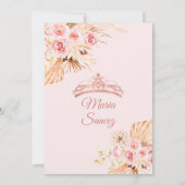 ボホピンクプリンセスフローラミクリン招待状 招待状 (裏面)