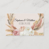 ボホピンクホワイトフローラパンパスグラス座席表 プレイスカード (裏面)