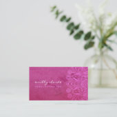 ボホピンクマンダラヨガウェルネスインストラクター ガーリー 名刺 (スタンド正面)