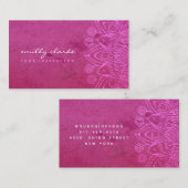 ボホピンクマンダラヨガウェルネスインストラクター ガーリー 名刺 (正面/裏面)