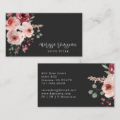 ボホピンクメルロフローラブラック 名刺 (正面/裏面)