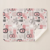 ボホピンクモダンライオンズレインボーズシェルパブランケット シェルパブランケット (正面(横))