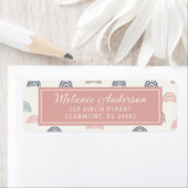 ボホピンクレインボーベビーシャワー差出人住所 ラベル (インサイチュ)