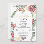 ボホピンクローズ |蘭フローラ卒業パーティー 招待状 (正面)