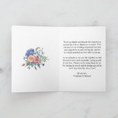 ボホピンクローゼグリーンヴィンテージダマスクウェディング サンキューカード (内部)