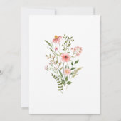 ボホピンクワイルドフラワーベビーシャワー招待状 招待状 (裏面)