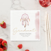 ボホピンク学年卒業式パーティー スタンダードランチョンナプキン (インサイチュ)